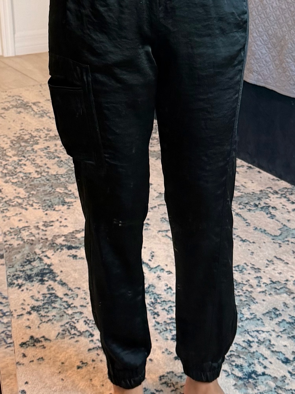 Calvin Klein Collection Black Cargo Track Joggers